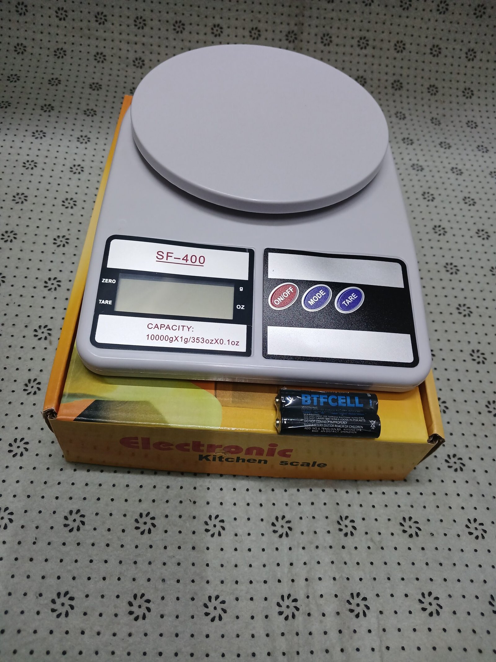 SF-400 Digital Kitchen Scale 10kg – Accurate Food & Baking Weighing Scale - Image 3