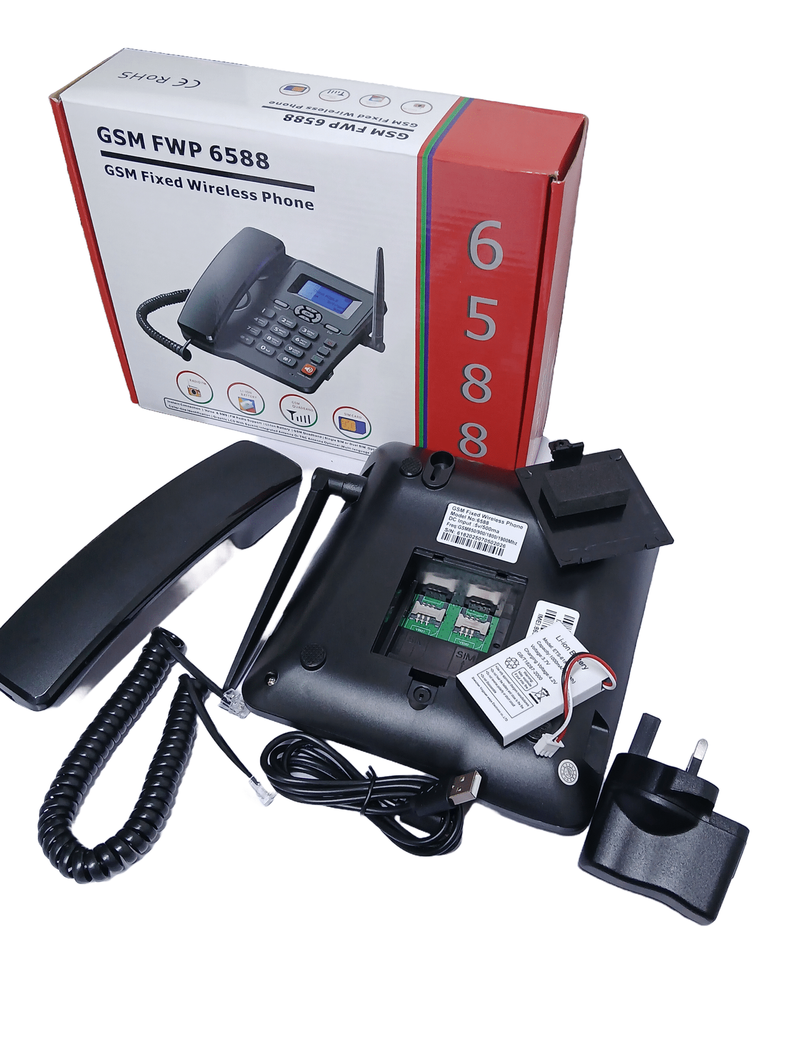 Alternative view of GSM FWP 6588 Dual SIM Fixed Wireless Phone